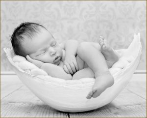 Newborn photography studio baby image